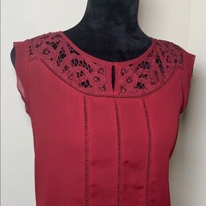 Ann Taylor burgundy blouse